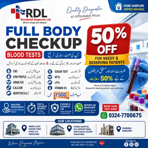 RDL Full Body Checkup offer poster